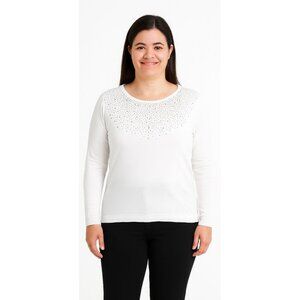 Calvin Klein Sparkly Glitter Knit Sweater Top Shirt Women's Woman's Small